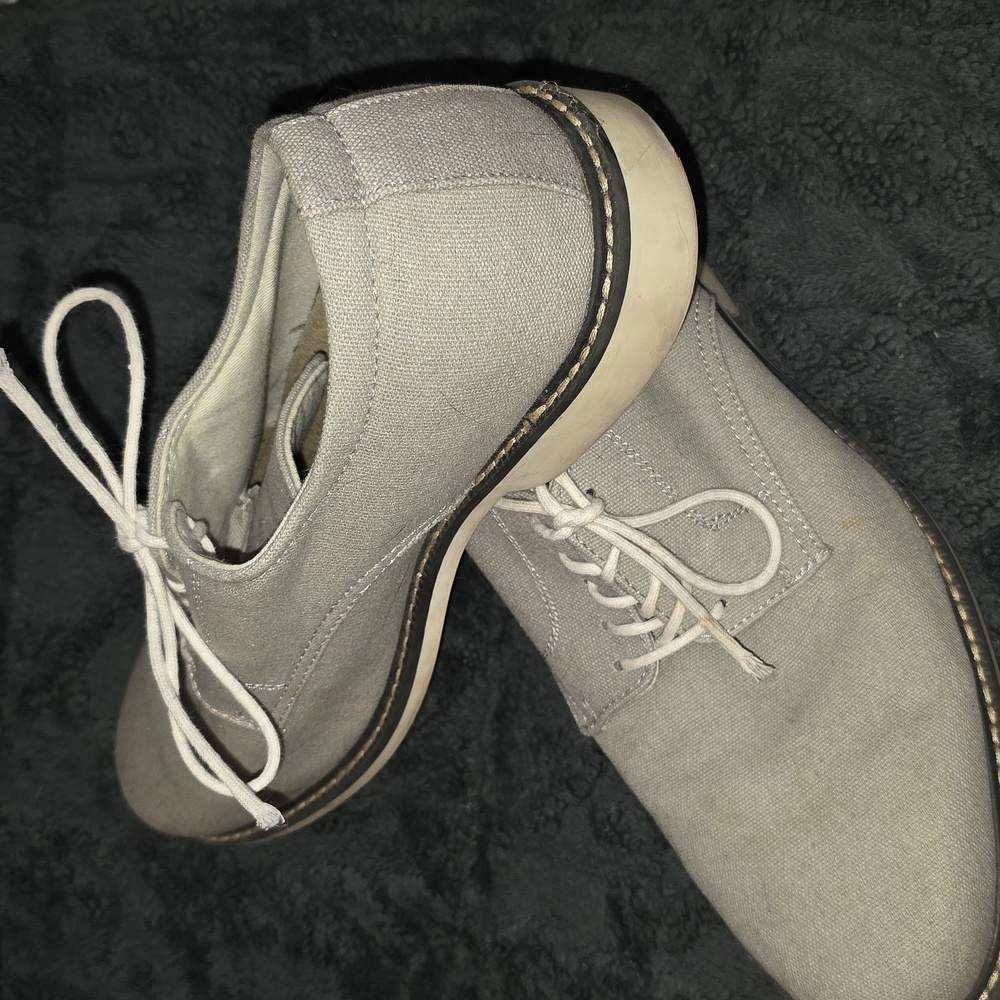 Bass Brockton2 Men's Shoes Size 12 Gray Fabric Loafers. (Frank #3)